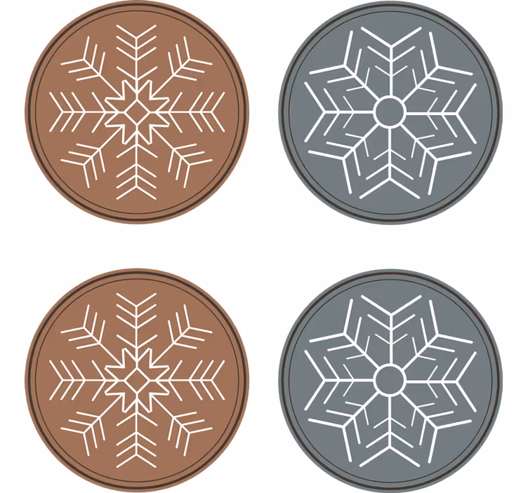 Snefnug mønster coaster - TenStickers