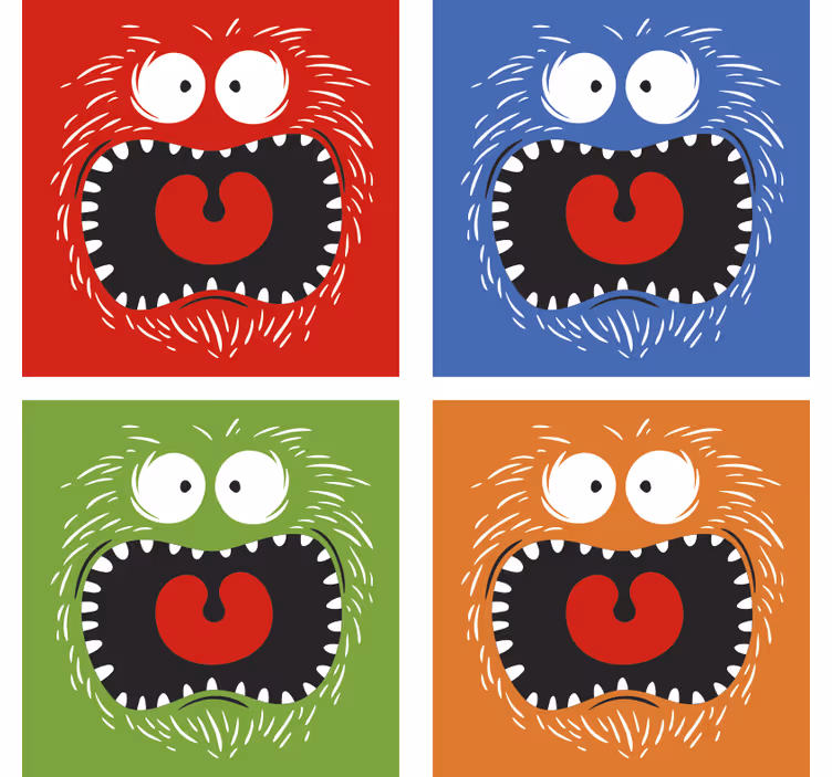 Moderne og farverig halloween-drinkcoaster - TenStickers