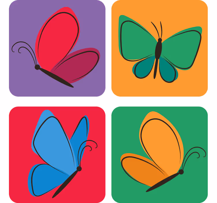 Sommerfugle flyver til børn sommerfuglcoaster - TenStickers