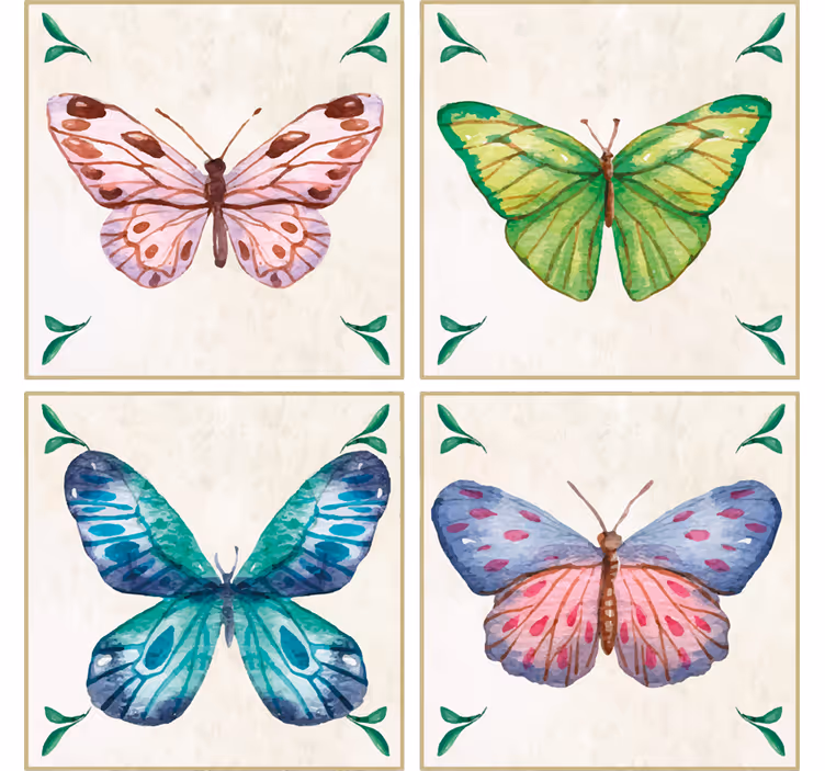 Sommerfugle fliser sommerfugl coaster - TenStickers