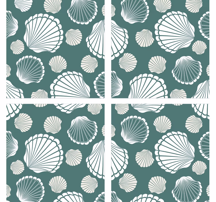 Coaster med muslingemønster overlay - TenStickers