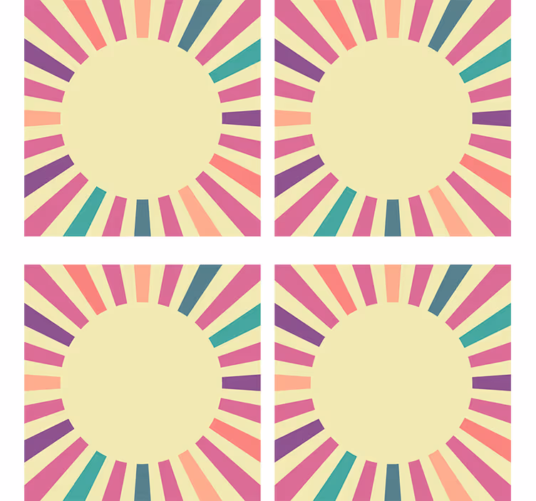 Moderne coaster med geometrisk cirkulært element - TenStickers