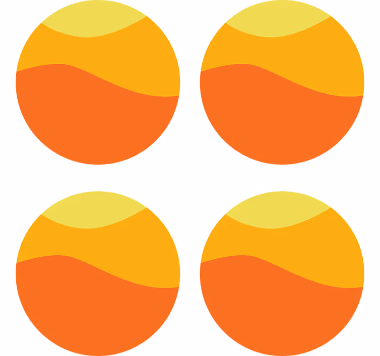 Coaster bølgende farverige lag - TenStickers