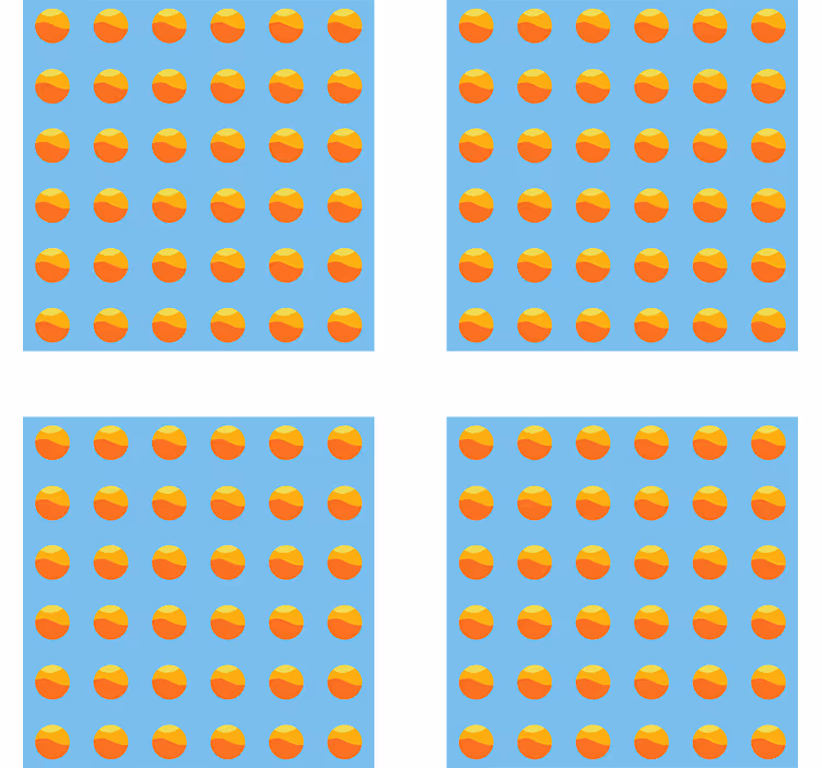Moderne coaster med farverigt cirkulært mønster - TenStickers