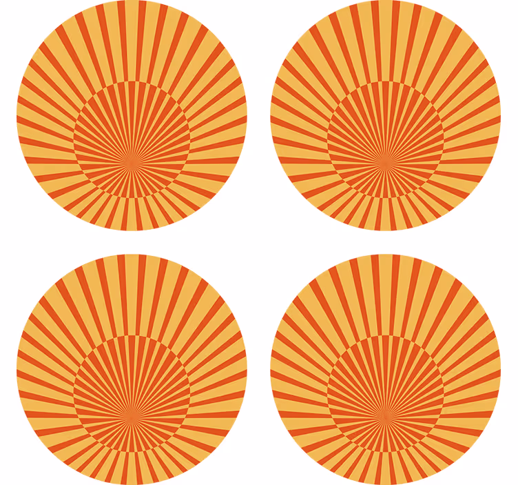 Coaster med strålende solskin mønster - TenStickers