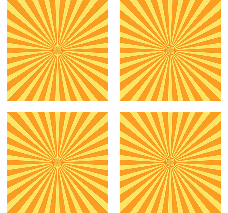 Abstrakt solnedgang med orange toner 70'ers coasters - TenStickers