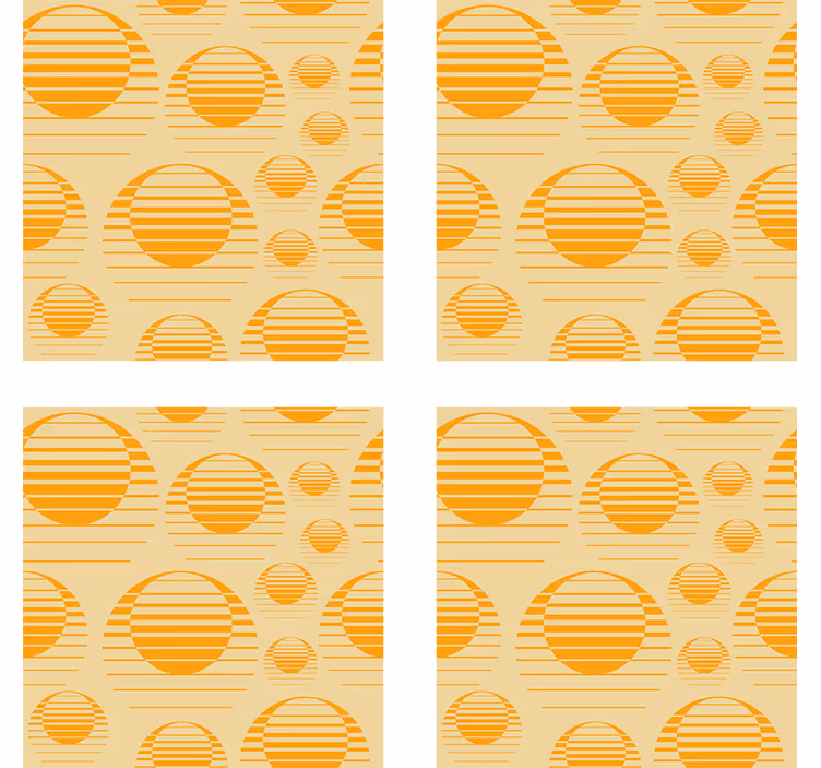 Retro solmønster vintage coaster - TenStickers
