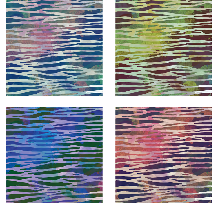 Abstrakt zebra tekstur zebra coaster - TenStickers