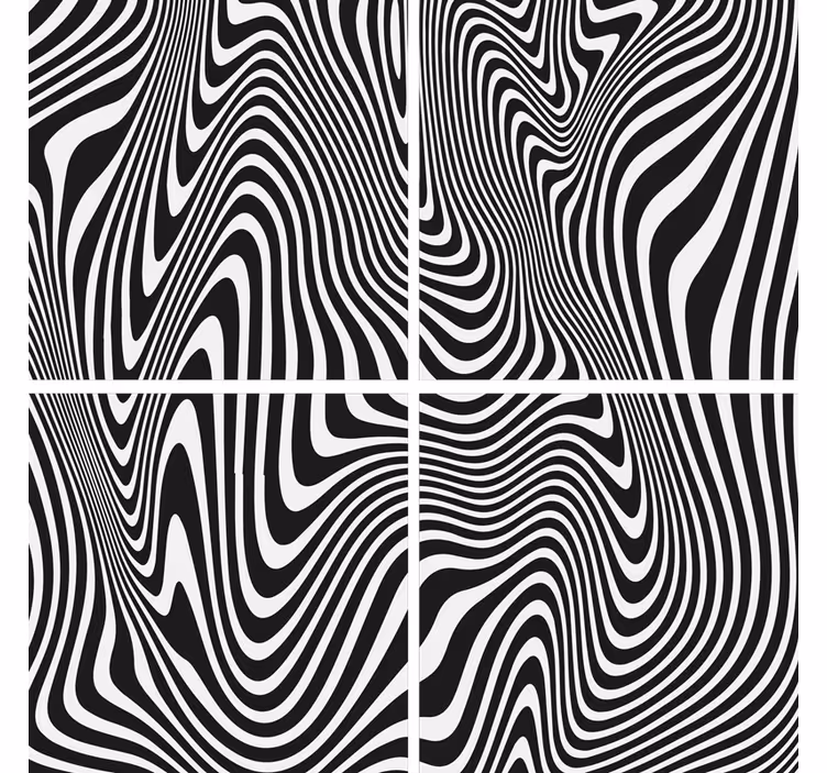 3d effekt zebra print coaster - TenStickers