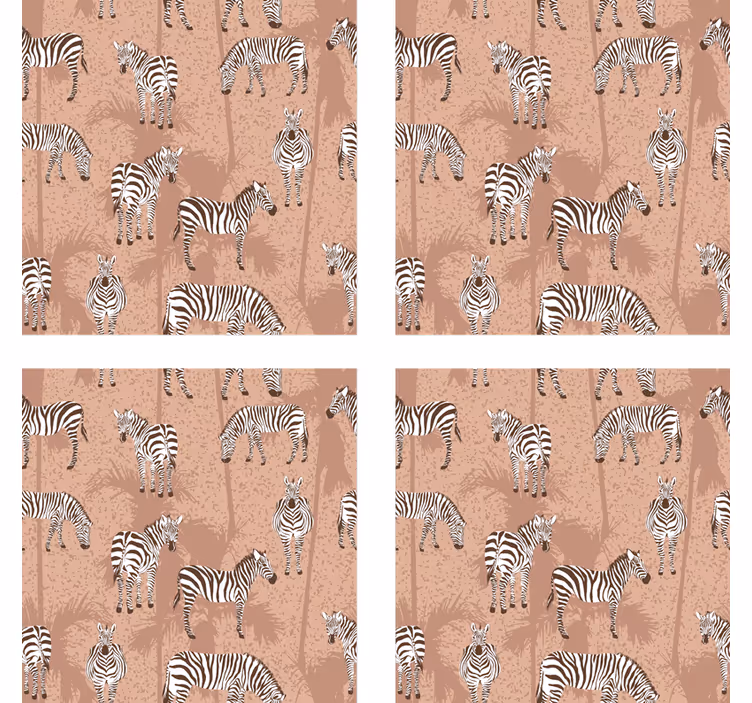 Moderne coaster med zebra tekstureret overflade - TenStickers