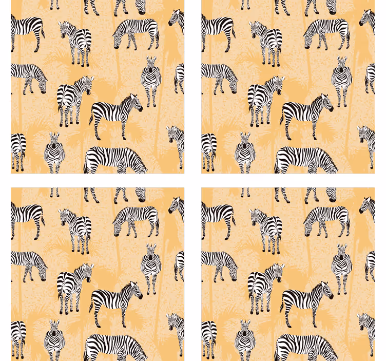 Skør coaster med zebra mønster baggrund - TenStickers