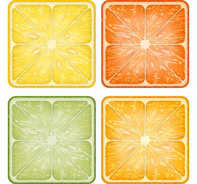 Citrus slice minima coaster - TenStickers