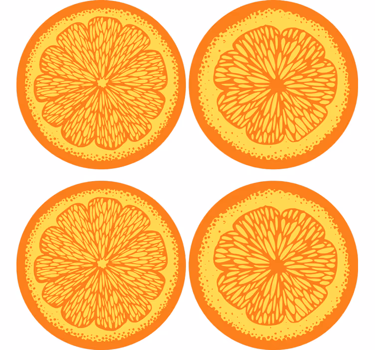 Moderne coaster med citrus skiver mønster - TenStickers