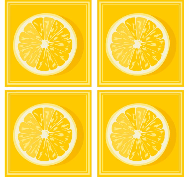 Citrus slice style coaster - TenStickers
