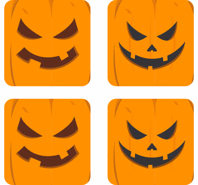 Forskellige græskarunderlæg halloween - TenStickers