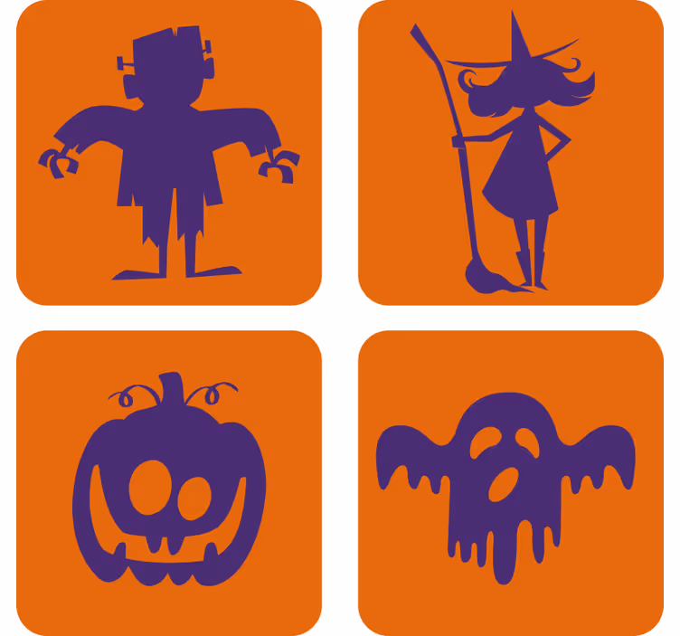 Halloween-coastere med forskellige billeder - TenStickers