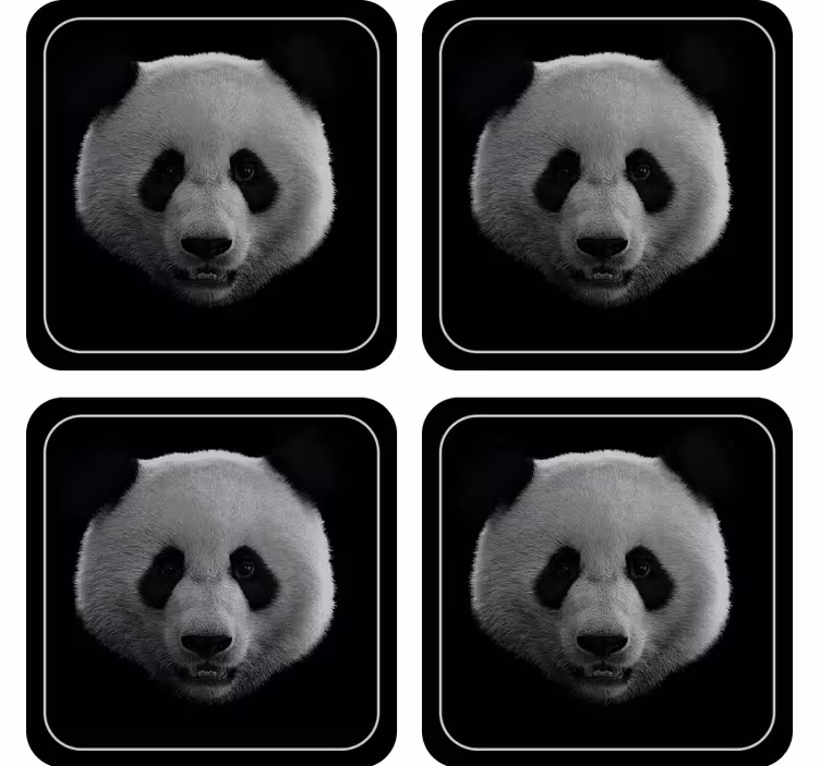 Skør coaster med pandaansigt mønster - TenStickers