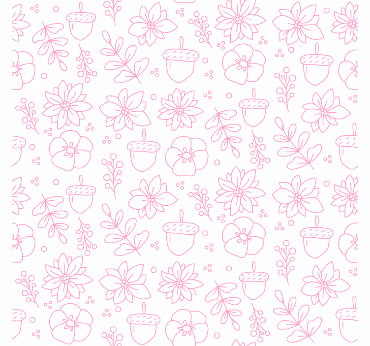 Coaster med blomstermotiv i linjekunst - TenStickers