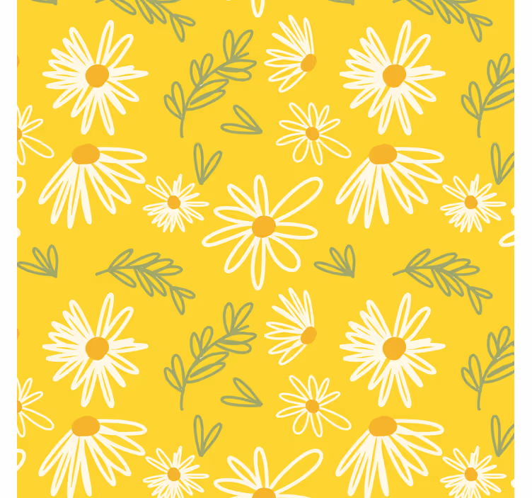 Coaster med margueritblomstermønster - TenStickers