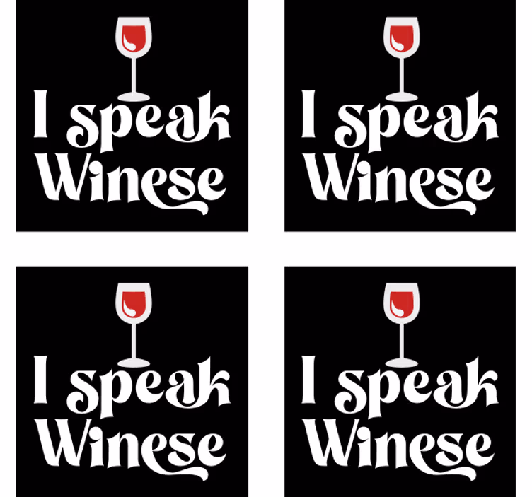 Øl coaster med vin glas humor - TenStickers