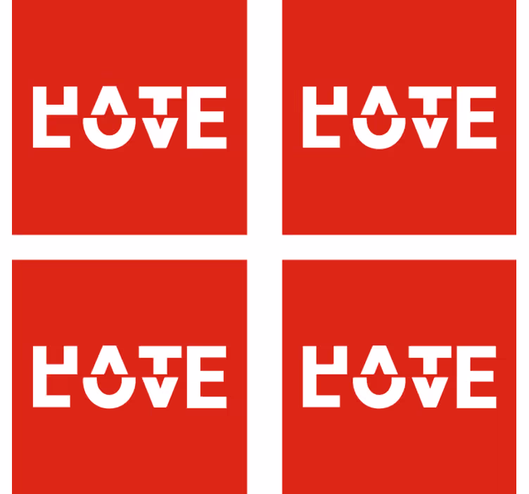 Tekst coaster med fed typografisk udtryk - TenStickers