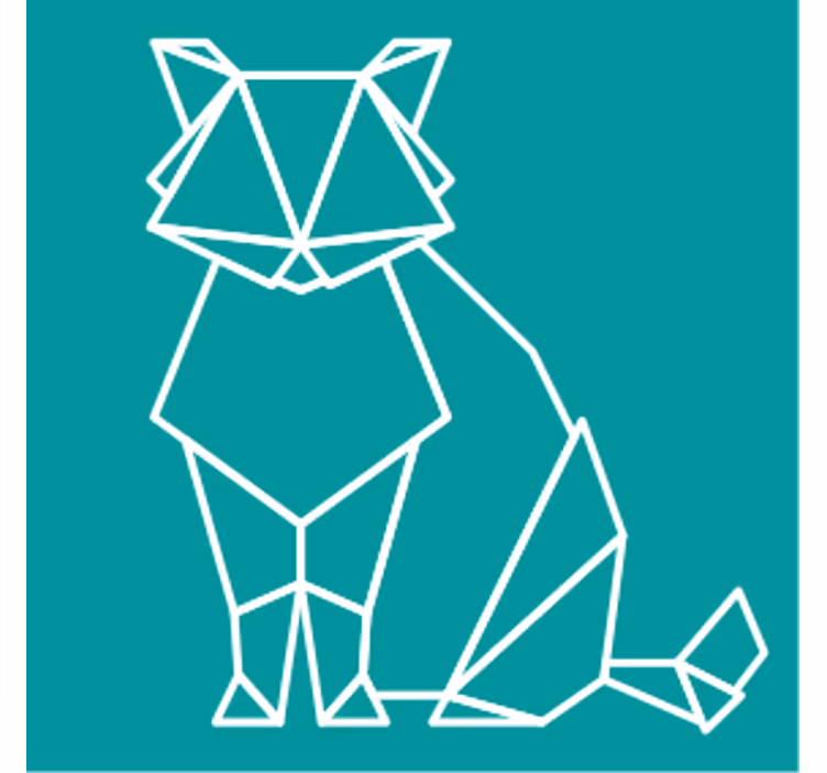 Skør coaster med geometrisk dyreomrids - TenStickers