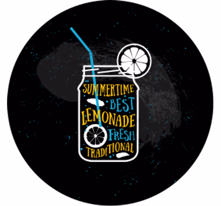 Moderne coaster til forfriskende limonadeglas - TenStickers