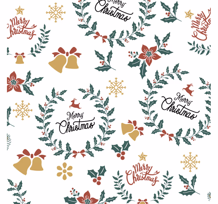Jule bordskåner med festligt juledesign - TenStickers