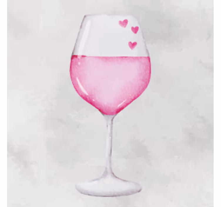 Glas vin moderne coaster - TenStickers