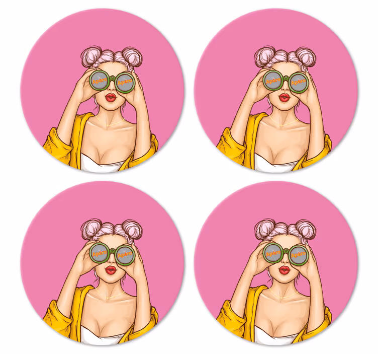 Skør coaster med legende figur og solbriller - TenStickers