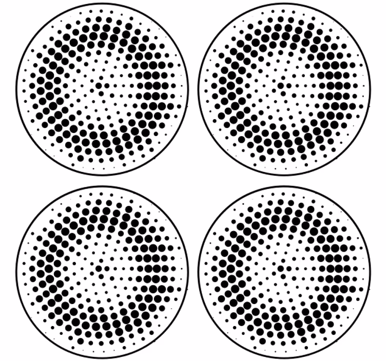 Dotted pattern coaster dotted mønster coaster - TenStickers