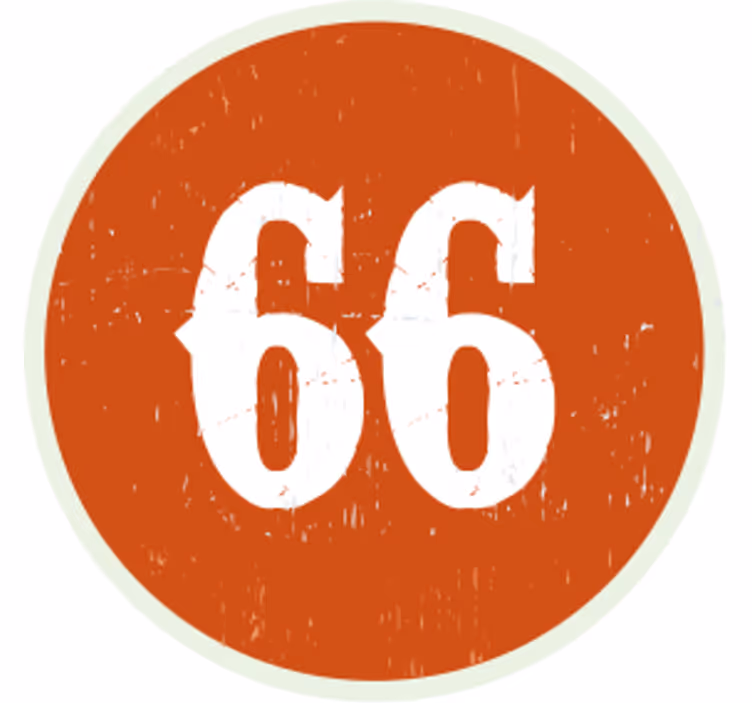Personlig coaster rundt nummerlabel - TenStickers