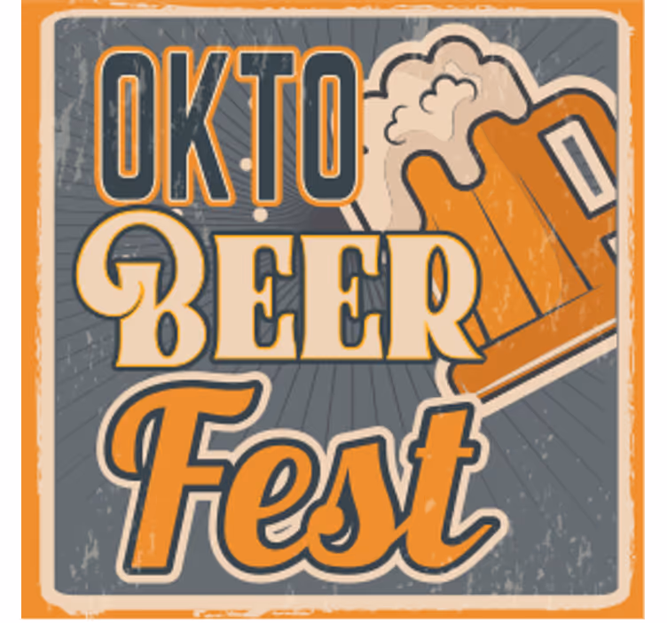 Øl coaster oktoberfest øl fejring - TenStickers
