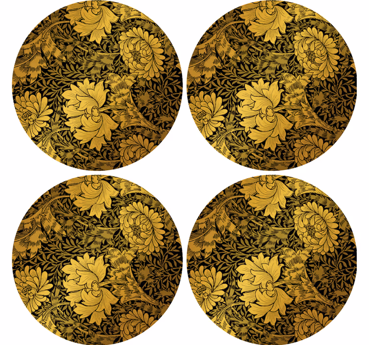 Gyldne blade moderne coaster - TenStickers