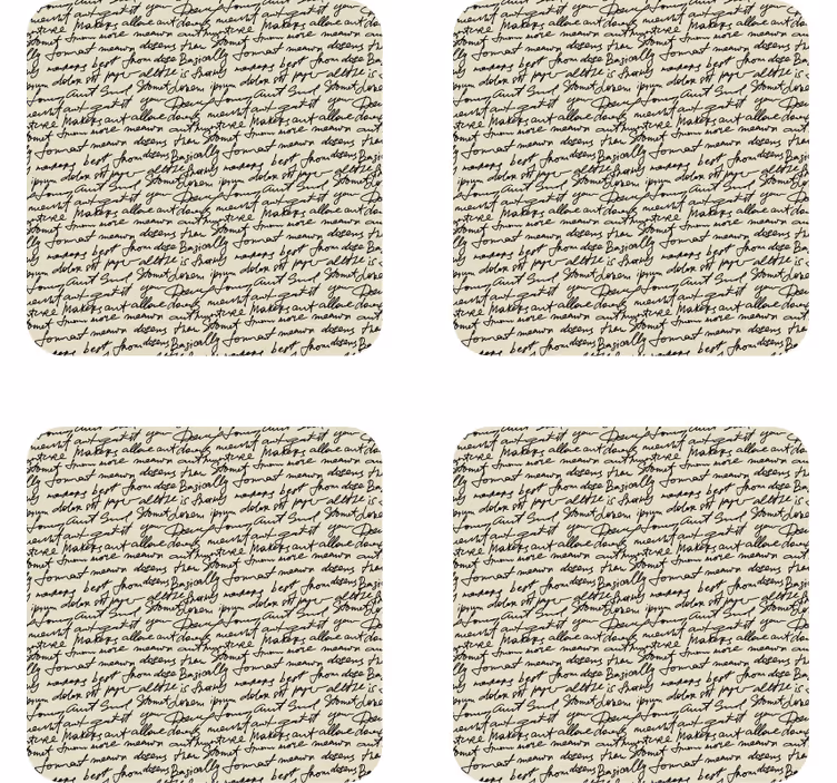 Gamle breve vintage coaster - TenStickers