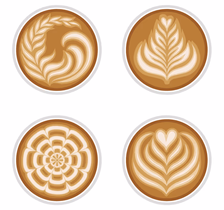 Kaffekunst moderne coastere - TenStickers