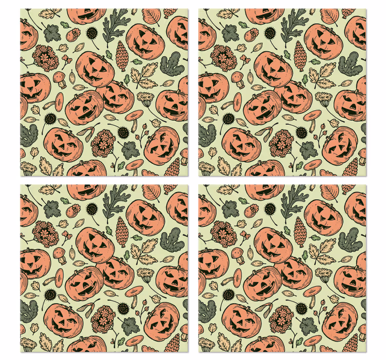 Græskar halloween coaster - TenStickers