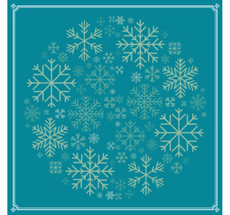 Smukke snefnug jul coaster - TenStickers