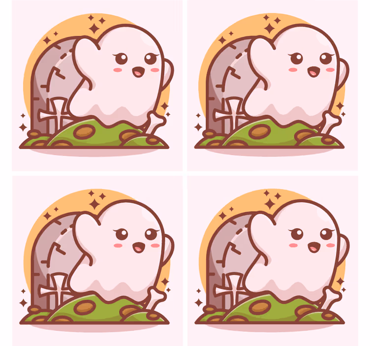 Søde spøgelse halloween coaster - TenStickers
