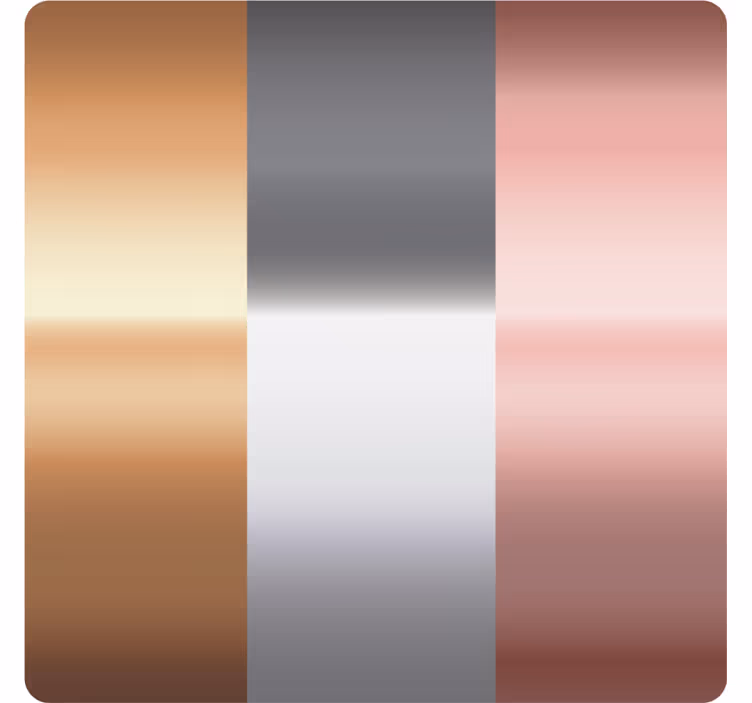 Tre farver kobber moderne coaster - TenStickers
