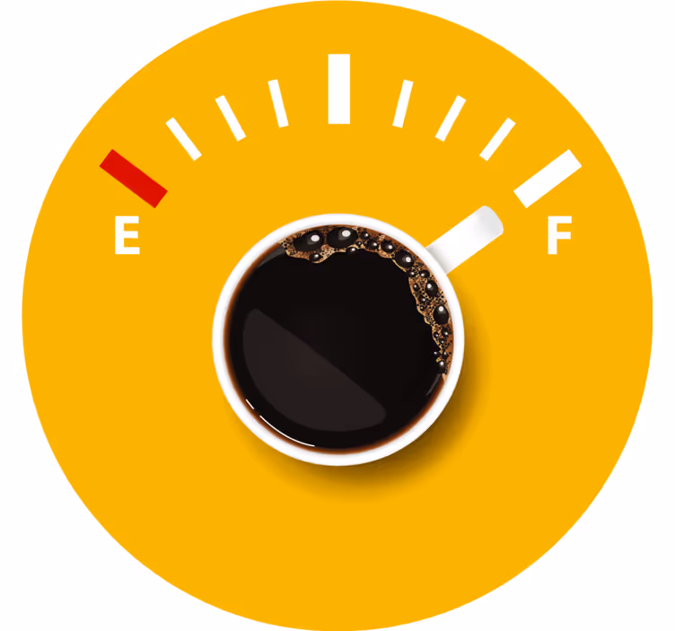 Personlig coaster med kaffemåler - TenStickers