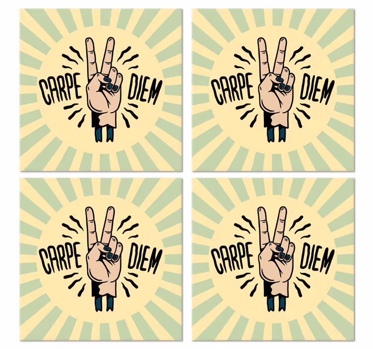 Seje retro motiverende geek coasters - TenStickers