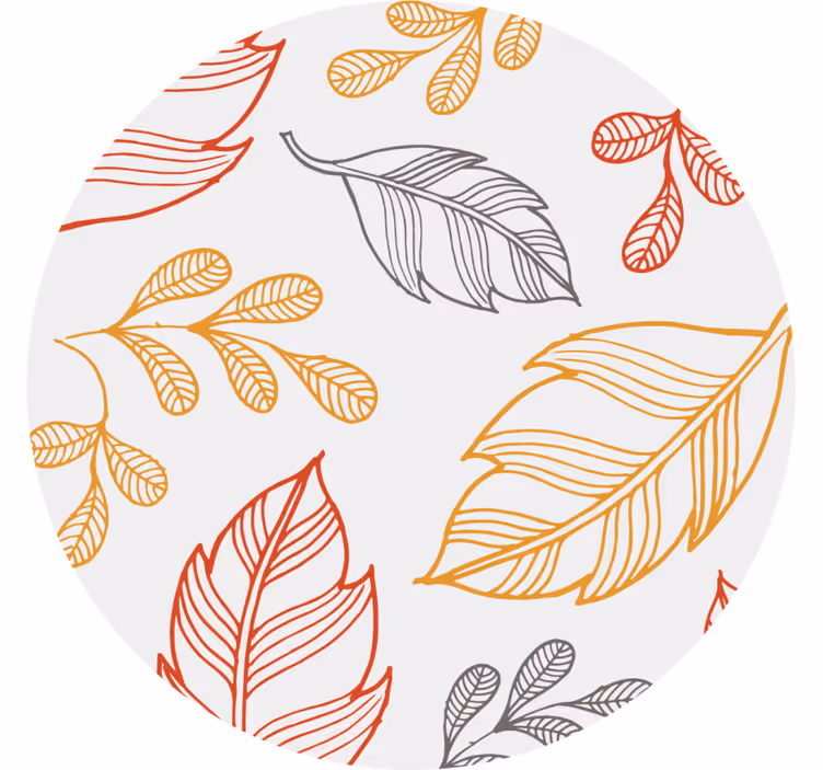 Coaster med lagdelte bladmønstre - TenStickers
