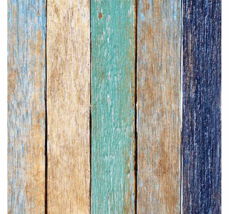 Forvitret blå træ tekstur coaster - TenStickers