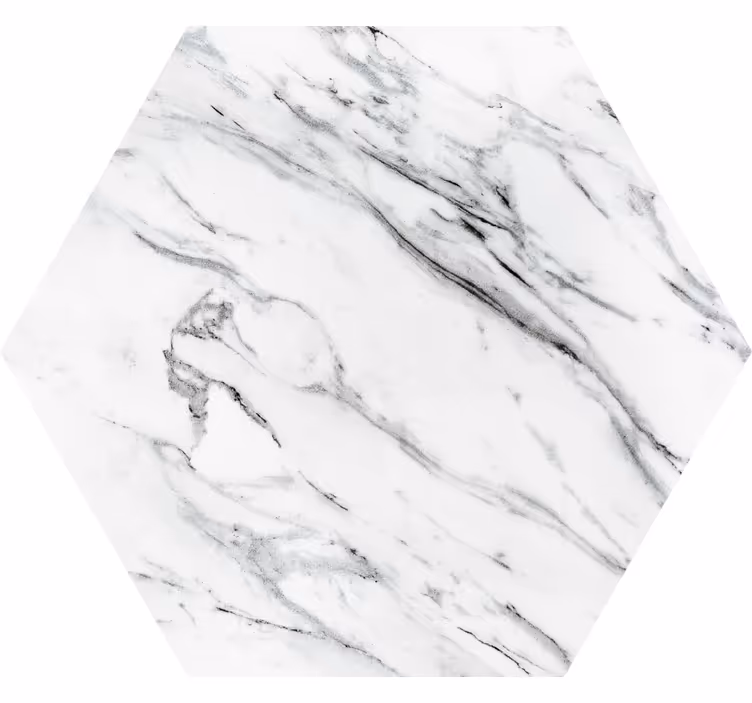 Coaster med hexagonalt marmor mønster - TenStickers