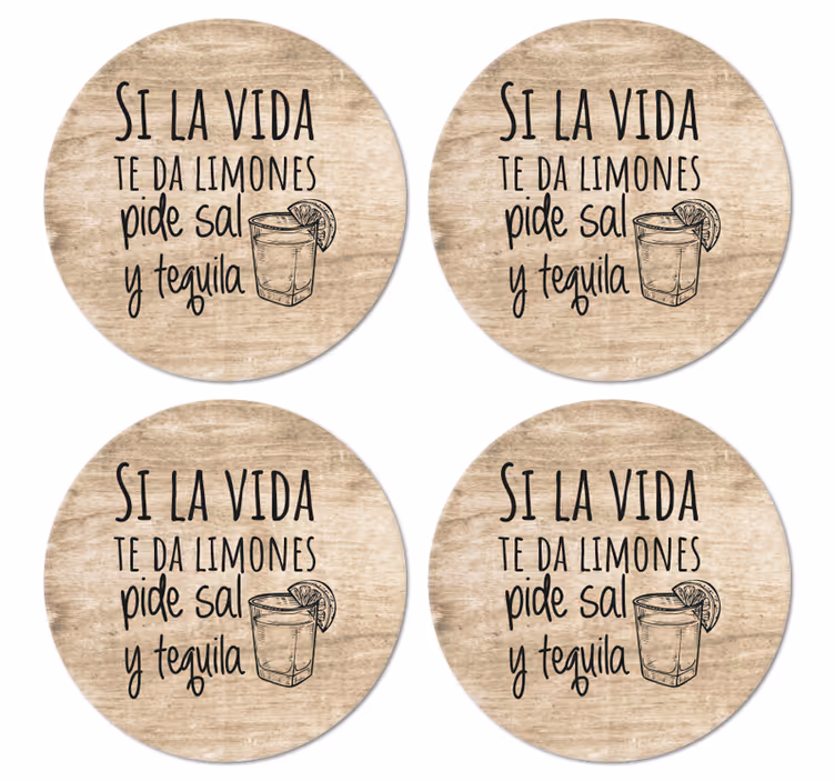 Savor life's moments tekst coaster - TenStickers
