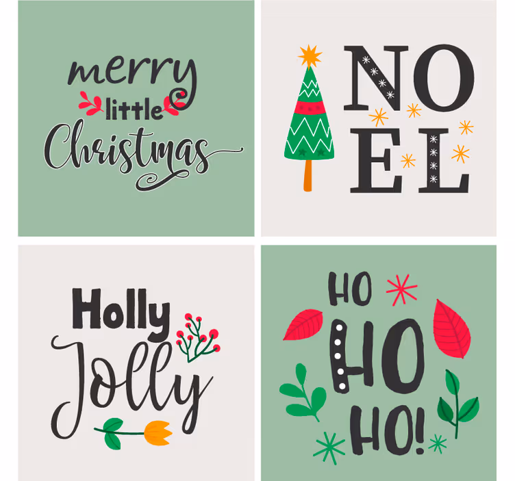 Jule bordskåner elfa ho ho grafik - TenStickers