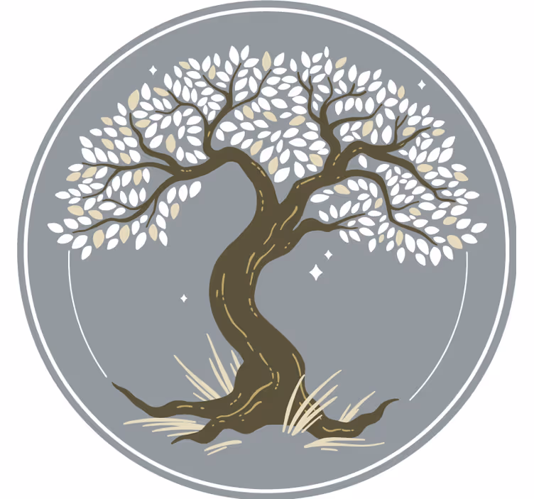 Træ fuld af blomster vintage coaster - TenStickers