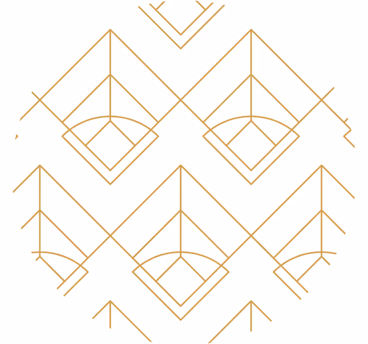 Coaster med geometrisk mønster motiv - TenStickers