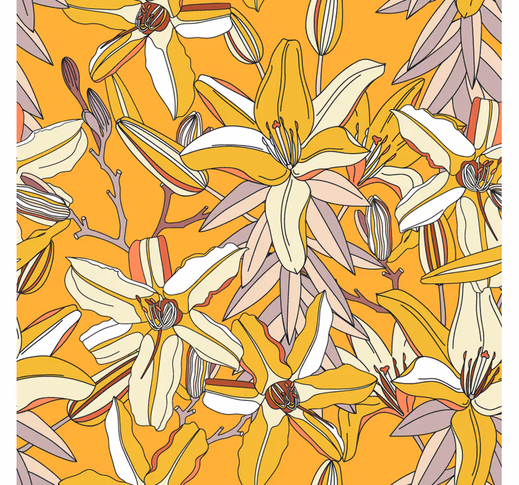 Øl coaster med livligt blomsterdesign - TenStickers